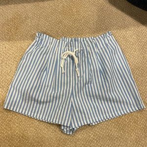 Wild Fable Striped High Waist Shorts in Blue and White